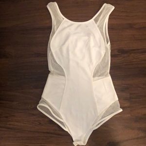 Tobi white mesh bodysuit